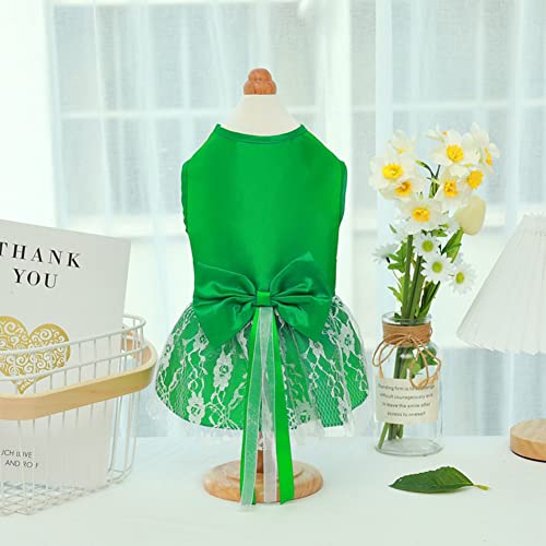 Hapihom Prinzessinnenkleid mit Schleife, Geburtstagskostüm für große mittelgroße und kleine Hunde und Katzen, Grün, M von Hapihom