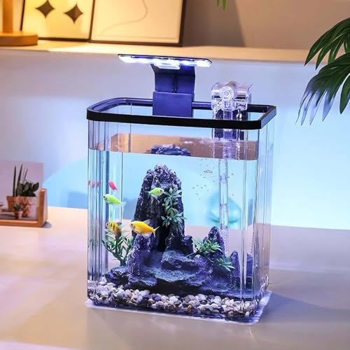 Nano Fischtank Aquarium 10L, Mini Aquarium Komplettset Mit LED-Leuchten, Filtersystem & Pumpe, tropischeAquarien für Büro und Wohnen, Desktop Kleines Aquarien Starterset 23 x 15 x 26 cm Nano Fischtank Aquarium 10L, Mini Aquarium Komplettset Mit LED-Leuchten, Filtersystem & Pumpe, tropischeAquarien für Büro und Wohnen, Desktop Kleines Aquarien Starterset 23 x 15 x 26 cm von Hapihom