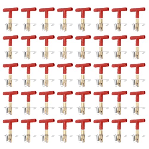 Kaninchen Trinknippel, Automatische Kaninchen Nippel Tränke Trinker Wassernippel Trinkwasser Werkzeugzubehör für Kaninchen Meerschweinchen (Rot, 40 Stück) von Hapivida