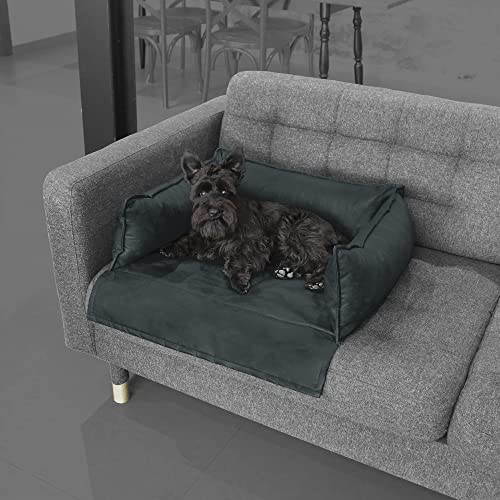 Happers Hundebett oder Katzenbett für Sofa Wasserdicht mit 3 Kissen. Farbe Anthrazit und Größe L von Happers