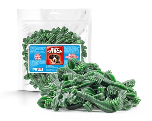 HAPPET® Dental Minzbürste 500g - zahnärztliche Köstlichkeiten für Hunde mit Minze - Erfrischen Atem, reduziert Zahnstein - Naturbeißetiere für Hunde aller Rassen und Größen von Happet