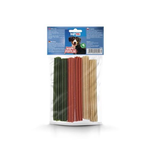 HAPPET® Dental Vegetarier mit Hundereis - 6 Stück - natürliche Beißspieße ohne Fleisch - fördert die Mundhygiene, Kalkreduziert - leicht verdauliche Leckereien für Hunde aller Rassen von Happet
