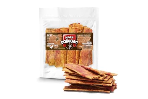 HAPPET® Kollagen-Chips mit Ente für Hunde - 500g Knusprige natürliche Leckereien - Hoher Kollagengehalt für Gelenke und Haut - Fettarm und proteinreicher Snack von Happet