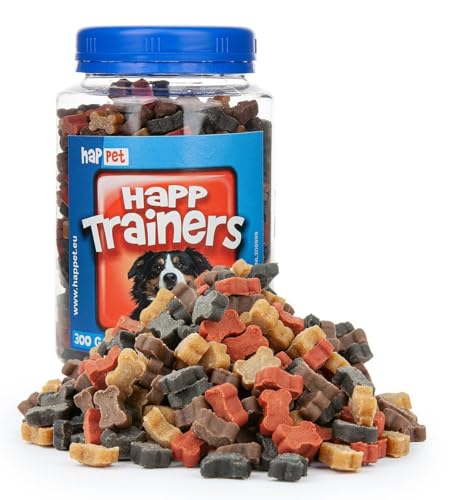 HAPPET® TRAINERS Würfel 300g - Mini Hundesübsche Leckereien mit Lachs, Lamm, Rind und Hähnchen, leicht verdauliche Plätzchen ideal zum Belohnen und Trainieren von Happet