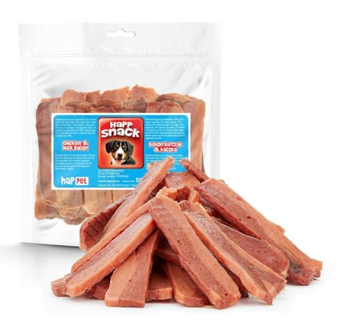 HAPPET Bekon Hähnchen und Ente für Hunde 500 g - natürlicher Eiweißbeißer - Gesunder Trainingssnack - Dental Leckerbissen zur Unterstützung sauberer Zähne, Zahnfleisch und frischem Atem HAPPET Bekon Hähnchen und Ente für Hunde 500 g - natürlicher Eiweißbeißer - Gesunder Trainingssnack - Dental Leckerbissen zur Unterstützung sauberer Zähne, Zahnfleisch und frischem Atem von Happet