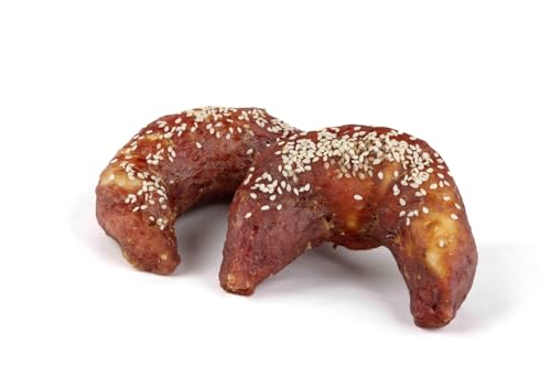 HAPPET Croissant Hundelfell - 1 Stück - Natürliche Delikatesse aus Lammfleisch 22% und roher Haut, appetitlicher Zahnbeißring für Hunde aller Rassen und Größen HAPPET Croissant Hundelfell - 1 Stück - Natürliche Delikatesse aus Lammfleisch 22% und roher Haut, appetitlicher Zahnbeißring für Hunde aller Rassen und Größen von Happet