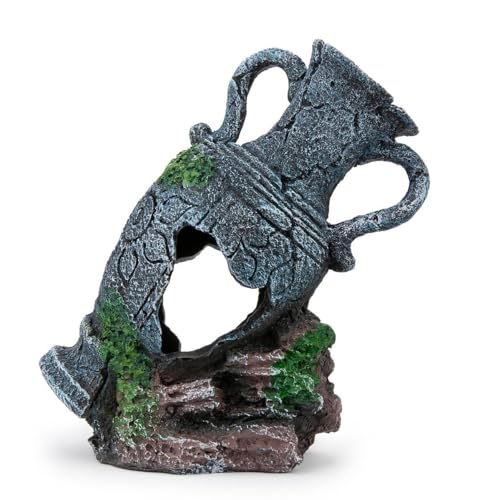 HAPPET Deko Terrarium Krug 21.2×11×22.8 cm - Antike Amphore, Natürliches Aussehen, Tierversteck von Happet