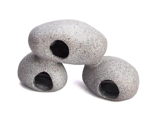 HAPPET Deko Terrarium Versteck Steinpfähle 18,5x10,5x8,5 cm - Imitation Felsen, Mehrstöckige Schale für Reptilien und Amphibien von Happet
