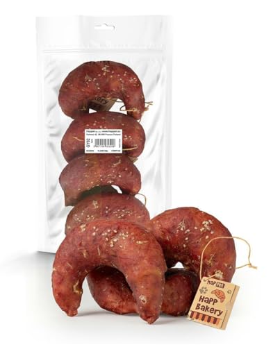 HAPPET Ente Croissanty für Hunde - 4 Stück - Natürliche Leckereien aus Entenbrust und roher Haut, appetitliche Zahnhörner, leicht verdauliche Belohnung für Hunde jeder Rasse HAPPET Ente Croissanty für Hunde - 4 Stück - Natürliche Leckereien aus Entenbrust und roher Haut, appetitliche Zahnhörner, leicht verdauliche Belohnung für Hunde jeder Rasse von Happet