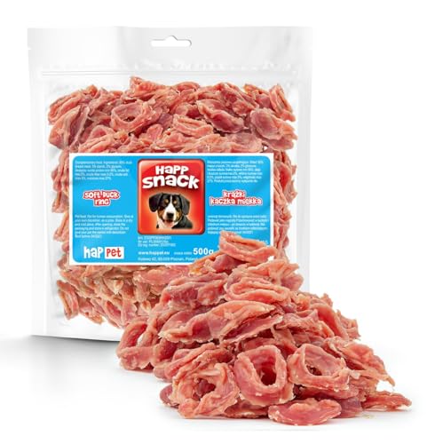 HAPPET Ente Softe Hundescheiben 500g - natürliche Leckereien aus Entenfleisch - proteinreiche leicht verdauliche Trainingsleckereien - Gesunde dental Beißwürfel für Hunde aller Rassen HAPPET Ente Softe Hundescheiben 500g - natürliche Leckereien aus Entenfleisch - proteinreiche leicht verdauliche Trainingsleckereien - Gesunde dental Beißwürfel für Hunde aller Rassen von Happet