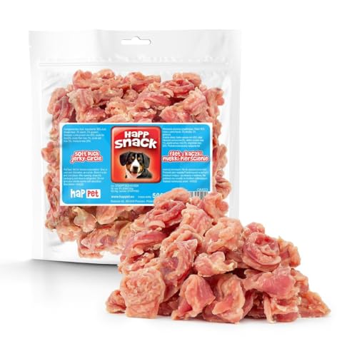 HAPPET Entenfilet weich in Hunderingen 500 g - Natürliche Trainingsgenusse, fettarmer Hundesnack aller Rassen, fördert Mundhygiene und gesunde Zähne HAPPET Entenfilet weich in Hunderingen 500 g - Natürliche Trainingsgenusse, fettarmer Hundesnack aller Rassen, fördert Mundhygiene und gesunde Zähne von Happet