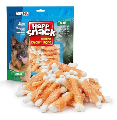 HAPPET HUNDE-Leckerbissen - Kalkwürfel mit Hähnchen 7 cm, 500 g - natürliche Zahnarzt - proteinhaltige, fettarme Leckereien zur Unterstützung der Mundhygiene von Hunden HAPPET HUNDE-Leckerbissen - Kalkwürfel mit Hähnchen 7 cm, 500 g - natürliche Zahnarzt - proteinhaltige, fettarme Leckereien zur Unterstützung der Mundhygiene von Hunden von Happet