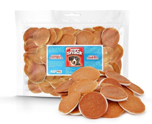 HAPPET Hähnchen-Chips für Hunde 440g - natürliche Rinder- und Hähnchenbrustscheiben - gesunder dental Trainingsbeiß, proteinreiche Hundegenuss HAPPET Hähnchen-Chips für Hunde 440g - natürliche Rinder- und Hähnchenbrustscheiben - gesunder dental Trainingsbeiß, proteinreiche Hundegenuss von Happet