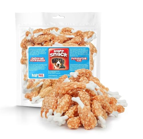 HAPPET Hühnchen-Reis Stäbchen 500g - Natürlicher Hundebeißer - Gesunde dental Kaugengenkostung, unterstützt saubere Zähne, frischen Atem und Bissbedürfnisse HAPPET Hühnchen-Reis Stäbchen 500g - Natürlicher Hundebeißer - Gesunde dental Kaugengenkostung, unterstützt saubere Zähne, frischen Atem und Bissbedürfnisse von Happet