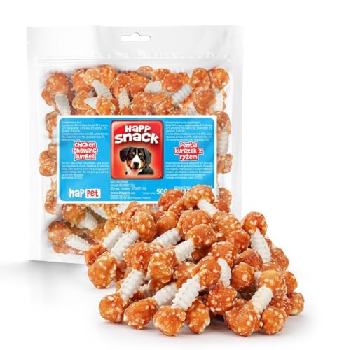 HAPPET Hund Dental mit Huhn und Reis - natürliche Zahnköstlichkeiten zum Beißen und Reinigen der Zähne - gesunde Leckereien für Hunde aller Rassen von Happet