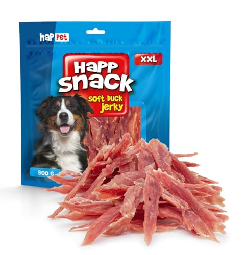 HAPPET Hundegröße - Entenstreifen 500 g - Natürlicher Softtrainer Beiß, eiweiß- und fettarme Leckerbissen Gesunde Snack zur Unterstützung der Mund-, Zahn- und Zahnfleischhygiene HAPPET Hundegröße - Entenstreifen 500 g - Natürlicher Softtrainer Beiß, eiweiß- und fettarme Leckerbissen Gesunde Snack zur Unterstützung der Mund-, Zahn- und Zahnfleischhygiene von Happet