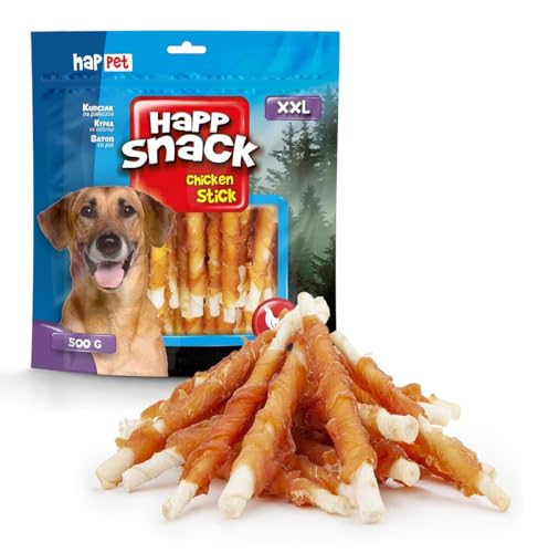 HAPPET Hundegröße - Hähnchen gewickelt am Stäbchen aus Rindleder 500 g - natürliche Zahnbeißsäcke - proteine, fettarme Leckereien für Hunde aller Rassen HAPPET Hundegröße - Hähnchen gewickelt am Stäbchen aus Rindleder 500 g - natürliche Zahnbeißsäcke - proteine, fettarme Leckereien für Hunde aller Rassen von Happet