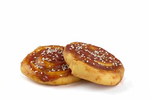 HAPPET Hundenente Zimt - 1 Stück - Natürliche Leckerbissen aus Entenbrust und unbehandeltem Leder, Zahnarztbrösel, leckere Belohnung in appetitlicher Optik von Happet