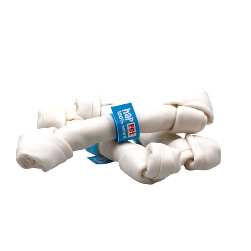 HAPPET Hundenknochen weiß 20cm - 5 Stück - natürlicher Harter Rinder-Beißring - sicher, leckerhaft, Mundhygiene und Stressabbau HAPPET Hundenknochen weiß 20cm - 5 Stück - natürlicher Harter Rinder-Beißring - sicher, leckerhaft, Mundhygiene und Stressabbau von Happet
