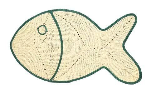 HAPPET Katze Sisal Matte Fisch 60 cm - Sisal Kratzbaum zum Kratzen und Spielen, Stilvolles Design von Happet