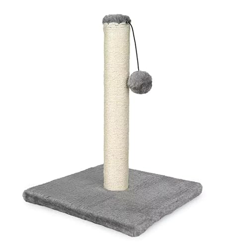 HAPPET Katzenkratzer 41 cm mit Sisalseil und hängendem Ball - Kompakter Kratzbaum für Kätzchen und Kleinkatzen, natürliches Design von Happet
