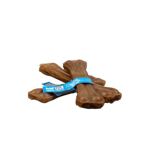 HAPPET Knochen naturgebügelt für Hunde 25 cm - 3 Stück - Hartes Rinderleder-Beiß, ohne künstliche Zusätze, sicher, schmackhaft und hygienisch HAPPET Knochen naturgebügelt für Hunde 25 cm - 3 Stück - Hartes Rinderleder-Beiß, ohne künstliche Zusätze, sicher, schmackhaft und hygienisch von Happet
