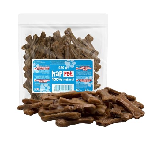 HAPPET Knochen naturgebügelt für Hunde 7,5 cm - 50 Stück - Safe Rindleder Beißnack - Gesunde Leckerbissen für Hunde aller Rassen - Zahnhygiene, Training, Belohnung HAPPET Knochen naturgebügelt für Hunde 7,5 cm - 50 Stück - Safe Rindleder Beißnack - Gesunde Leckerbissen für Hunde aller Rassen - Zahnhygiene, Training, Belohnung von Happet