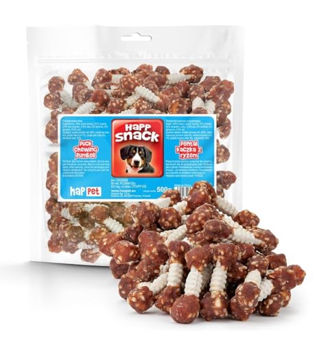 HAPPET Leckereien für Hunde - Dental Ente und Reis Beißhaken 5 cm - natürliche Zahnmedizin zum Kauen und Reinigen der Zähne - Gesunde Snacks zur Unterstützung des frischen Atems von Hunden aller HAPPET Leckereien für Hunde - Dental Ente und Reis Beißhaken 5 cm - natürliche Zahnmedizin zum Kauen und Reinigen der Zähne - Gesunde Snacks zur Unterstützung des frischen Atems von Hunden aller von Happet