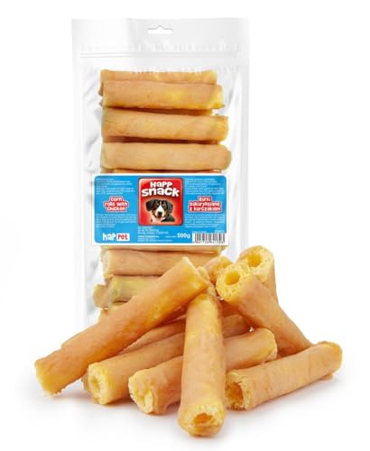 HAPPET Leckereien für Hunde - Maisröhrchen mit Hähnchen 10 cm, 500 g - natürliche dental Trainingskinder aus Rindleder und Hähnchenfleisch - gesunde, leicht verdauliche Leckereien HAPPET Leckereien für Hunde - Maisröhrchen mit Hähnchen 10 cm, 500 g - natürliche dental Trainingskinder aus Rindleder und Hähnchenfleisch - gesunde, leicht verdauliche Leckereien von Happet