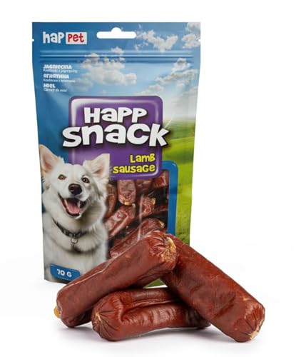 HAPPET Leckereien für Hunde - natürliche Lammwürstchen - gesunde Trainingsleckereien, leicht verdauliche Snacks reich an Eiweiß - Preise für Hunde aller Rassen HAPPET Leckereien für Hunde - natürliche Lammwürstchen - gesunde Trainingsleckereien, leicht verdauliche Snacks reich an Eiweiß - Preise für Hunde aller Rassen von Happet
