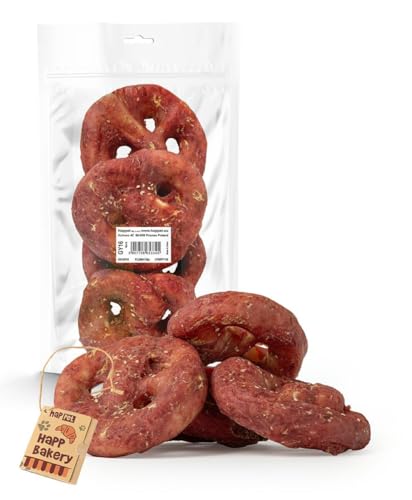 HAPPET Leckereien für den Hund - Brezel mit Kaninchen - 4 Stück - Getreidefreie, leicht verdauliche Beißtiere mit Kaninchenfleisch und roher Haut - aromatische Snacks für Hunde aller Rassen HAPPET Leckereien für den Hund - Brezel mit Kaninchen - 4 Stück - Getreidefreie, leicht verdauliche Beißtiere mit Kaninchenfleisch und roher Haut - aromatische Snacks für Hunde aller Rassen von Happet