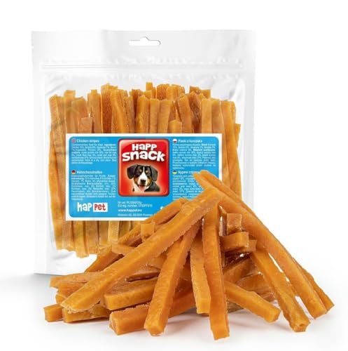 HAPPET Leckereien für den Hund - Fleisch Hähnchenstreifen - natürliche hund-proteinreiche Leckereien - gesunder und köstlicher Trainingspreis für Hunde aller Rassen HAPPET Leckereien für den Hund - Fleisch Hähnchenstreifen - natürliche hund-proteinreiche Leckereien - gesunder und köstlicher Trainingspreis für Hunde aller Rassen von Happet