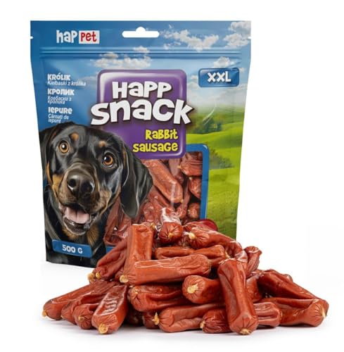 HAPPET Leckereien für den Hund - leckere Kaninchenwurst - leicht verdauliche Hunde Kaninchenfleisch Leckereien für Allergiker - Gesunder Trainingspreis und fettarme Delikatesse HAPPET Leckereien für den Hund - leckere Kaninchenwurst - leicht verdauliche Hunde Kaninchenfleisch Leckereien für Allergiker - Gesunder Trainingspreis und fettarme Delikatesse von Happet