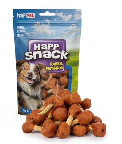 HAPPET Leckereien für den Hund - natürliche Kaninchen- und Rindsleder Essstäbchen - leicht verdauliche Kauleköstlichkeiten - Gesunde Beißstiere und Preise für Hunde aller Rassen HAPPET Leckereien für den Hund - natürliche Kaninchen- und Rindsleder Essstäbchen - leicht verdauliche Kauleköstlichkeiten - Gesunde Beißstiere und Preise für Hunde aller Rassen von Happet