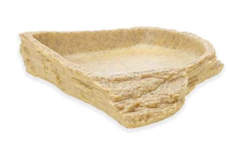 Happet Eckschale XL für Terrarium 26x19,5x4cm - große Schale für Eidechsen, Schildkröten, Amphibien und Schnecken, Wasser- und Futtergemisch Felsenoptik Happet Eckschale XL für Terrarium 26x19,5x4cm - große Schale für Eidechsen, Schildkröten, Amphibien und Schnecken, Wasser- und Futtergemisch Felsenoptik von Happet