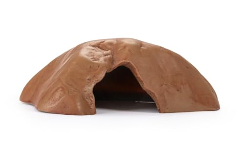Happet Höhle Wüstenversteck für Terrarium L - Naturfels, Schmuck und Zuflucht für Skorpion, Vögel, Eidechsen, junge Schlangen und Amphibien, Harz, 22,5×14×6,5cm von Happet