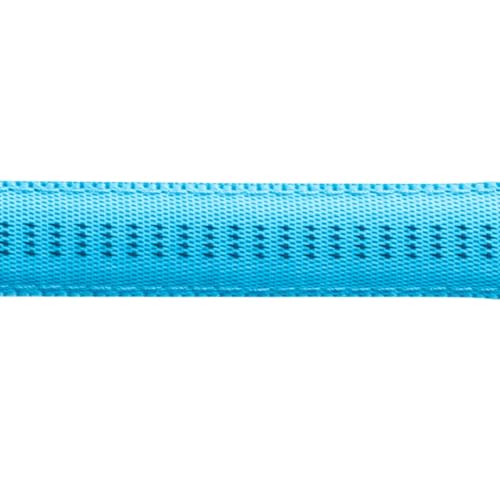 Happet JN44 Hundeleine und Halsband Soft Style 2,5 cm Größe XL (40 bis 64 cm) x L 120 cm aus Nylon, Türkis/Schwarz von Happet