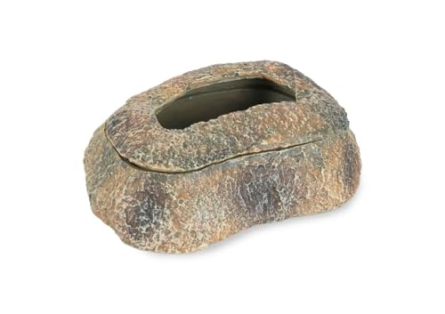 Happet Terrariumschale mit Deckel 11,5x9x3,7cm - Reptil- und Amphibienfutter, Insektenschutz, Versteck feucht, Steinoptik Happet Terrariumschale mit Deckel 11,5x9x3,7cm - Reptil- und Amphibienfutter, Insektenschutz, Versteck feucht, Steinoptik von Happet