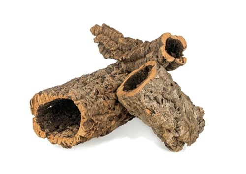 Korkrohr Happet - natürliche Korkeiche Rinde - Kletterzubehör für Reptilien, Wirbellosen und kleine Säugetiere, universell und ästhetisch für Terrarien und Volieren (10-15cm x 60cm) von Happet