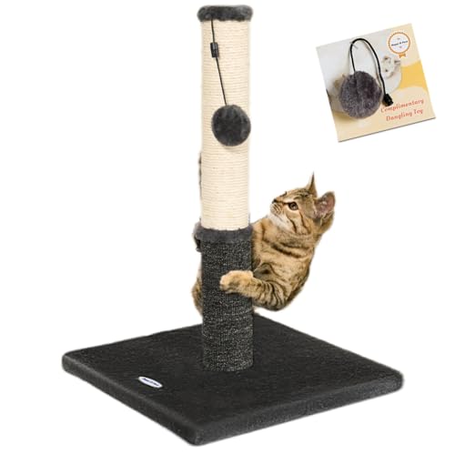 Happi N Pets Katzenkratzbaum, Katzenkratzbaum für Kätzchen oder mittelgroße Katzen, Sisal-Kratzbaum & Teppichbaum in einem, Stabiler Kätzchenkratzbaum mit austauschbarem Spielzeug, extra kostenloses von Happi N Pets