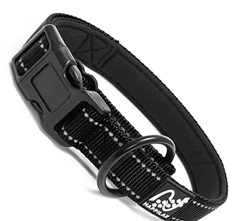 Happilax Halsband für große Hunde, gepolstert, größenverstellbar und reflektierend mit Zugstopp, 45-50 cm, led hundehalsband Happilax Halsband für große Hunde, gepolstert, größenverstellbar und reflektierend mit Zugstopp, 45-50 cm, led hundehalsband von Happilax