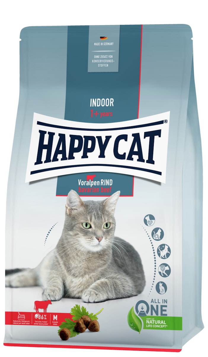 HAPPY CAT Supreme Indoor Adult Voralpen-Rind Katzentrockenfutter von Happy Cat