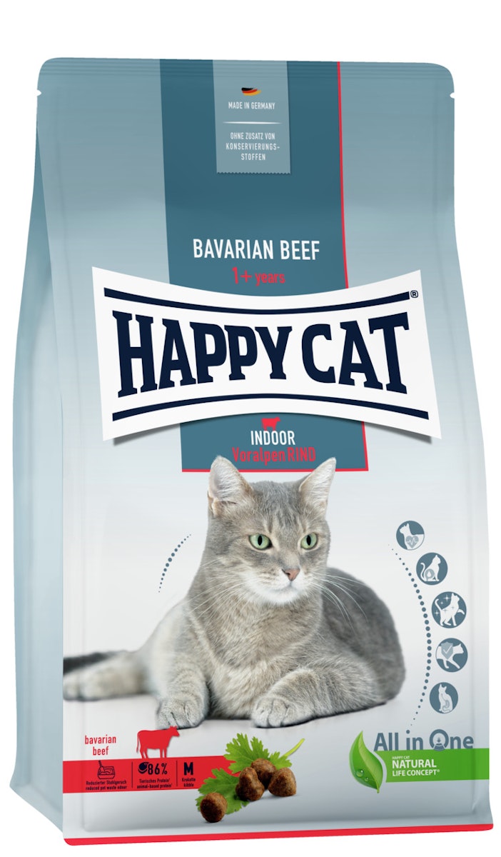 HAPPY CAT Supreme Indoor Adult Voralpen-Rind Katzentrockenfutter von Happy Cat