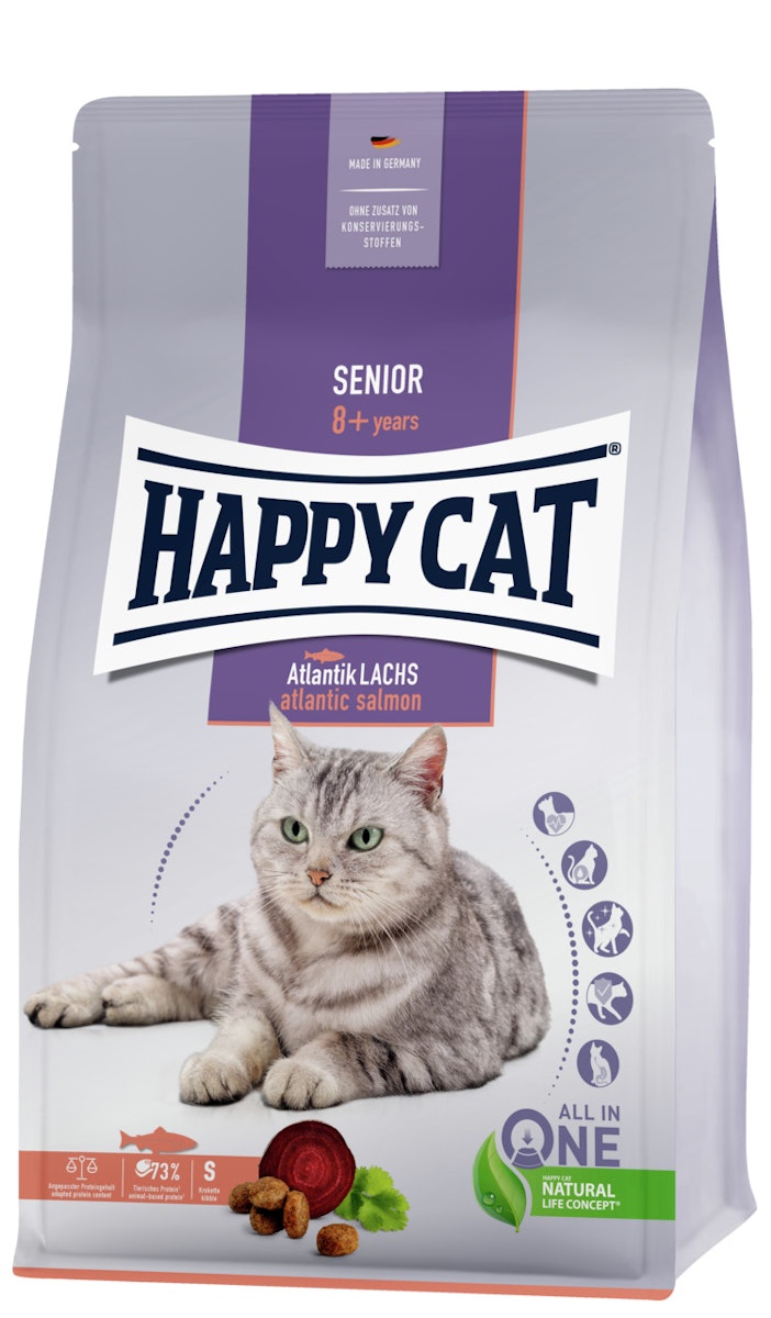 HAPPY CAT Supreme Senior Atlantik-Lachs Katzentrockenfutter von Happy Cat