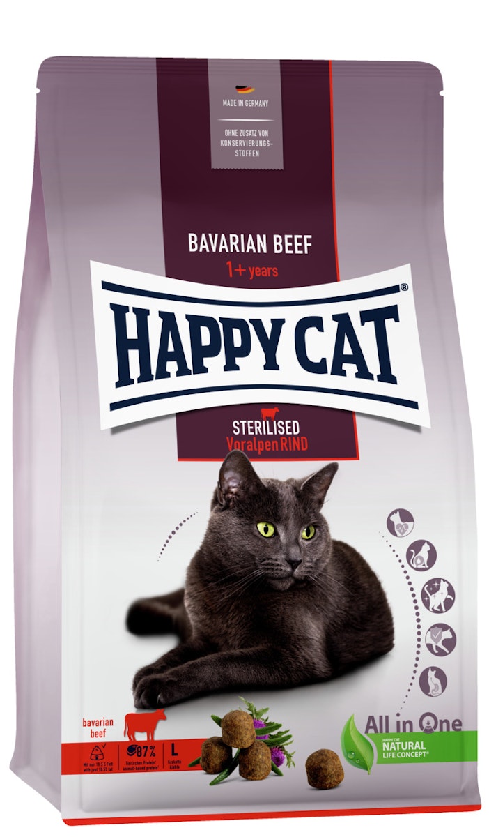 HAPPY CAT Supreme Sterilised Adult Voralpen-Rind Katzentrockenfutter von Happy Cat
