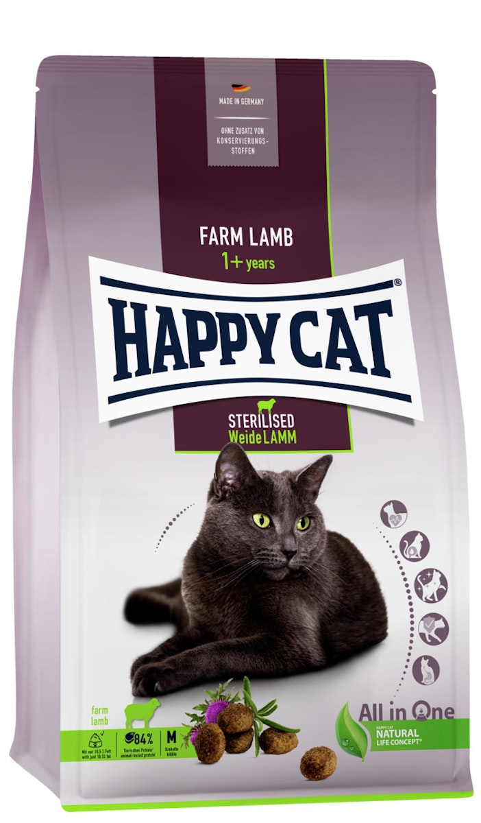 HAPPY CAT Supreme Sterilised Adult Weide-Lamm Katzentrockenfutter von Happy Cat
