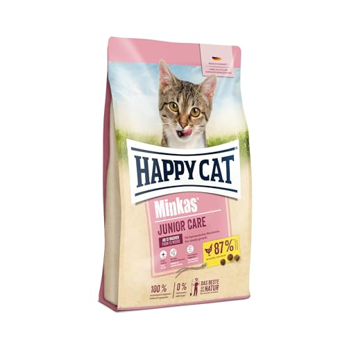 Happy Cat 70374 – Happy Cat Minkas Junior Care Geflügel – Trockenfutter für Jungkatzen 13 Wochen bis 12 Monate – 1,5 kg Inhalt von Happy Cat