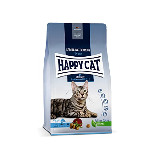 Happy Cat 70561 - Culinary Adult Quellwasser Forelle - Trockenfutter für ausgewachsene Katzen und Kater - 300 g Inhalt von Happy Cat