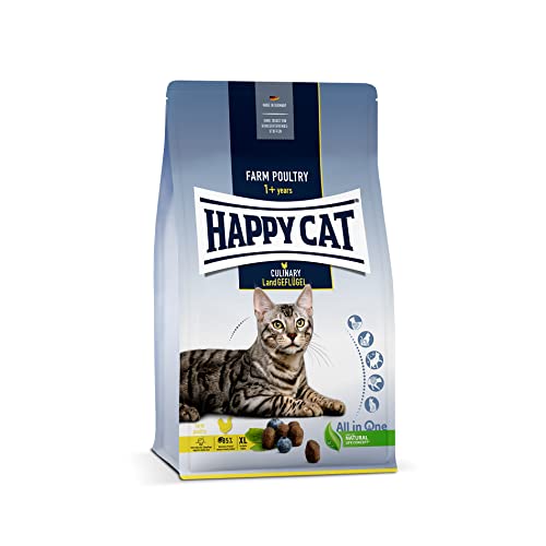 Happy Cat 70569 - Culinary Adult Land Geflügel - Katzen-Trockenfutter für ausgewachsene Katzen und Kater - 1,3 kg Inhalt von Happy Cat
