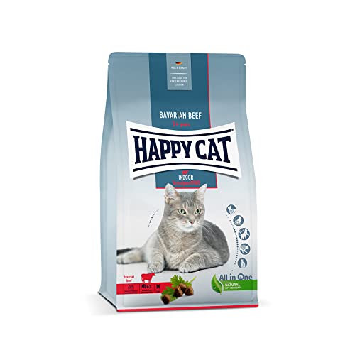 Happy Cat 70591 - Indoor Adult Voralpen Rind - Katzen-Trockenfutter für ausgewachsene Katzen und Kater - 300 g Inhalt von Happy Cat